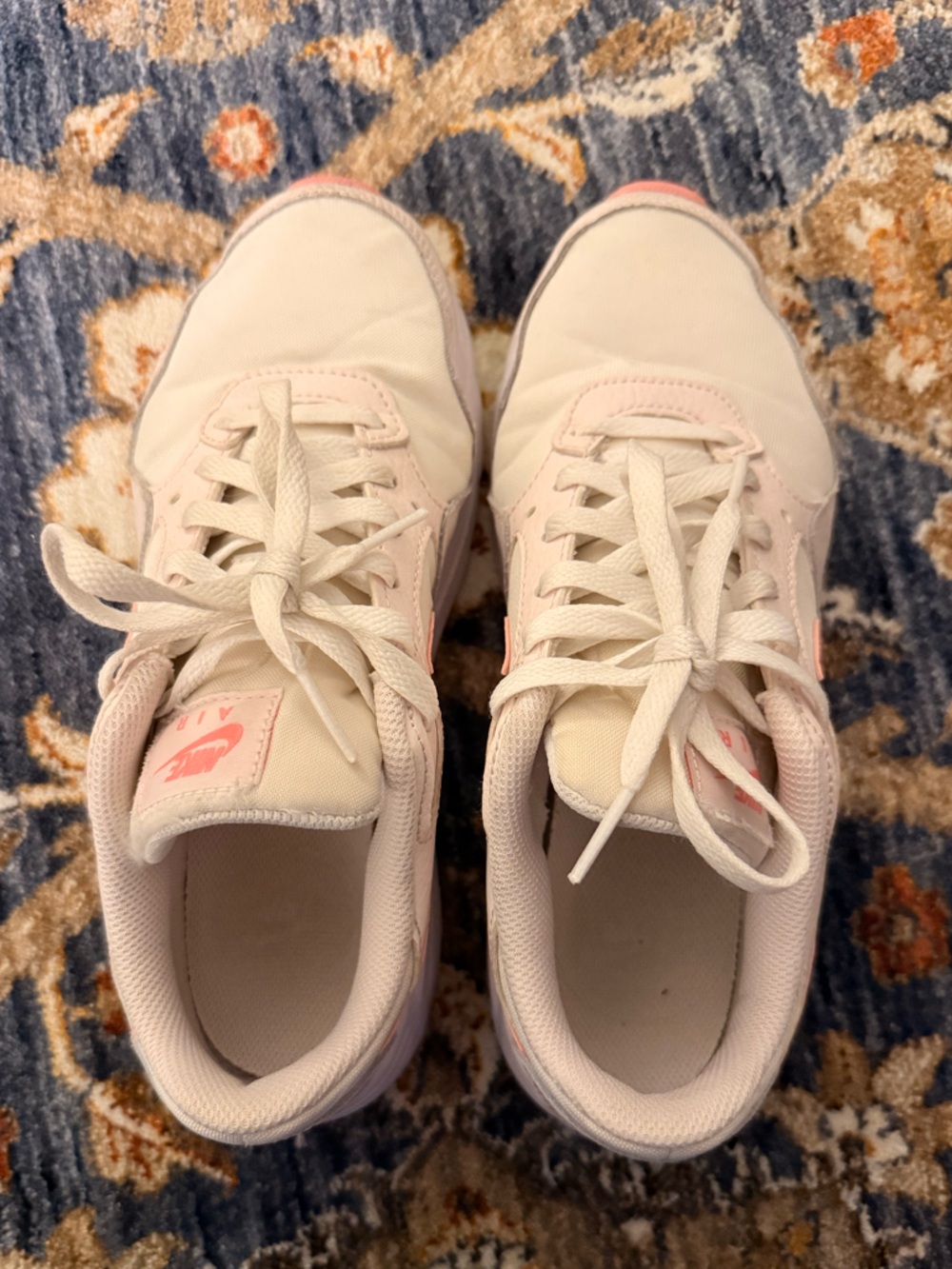 Nike White and Pink Women's Casual Sneakers - Picture 2 of 4